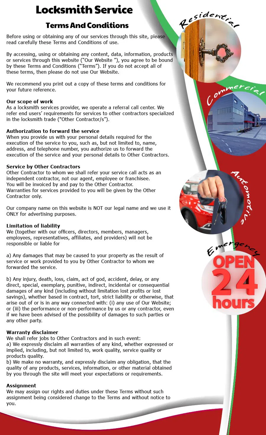 Southwest NC Locksmith Store, Southwest, NC 919-396-5623 - Terms-and-conditions-9